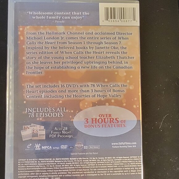 When Calls the Heart: The Series Seasons 1 - 7 Episode Edition 16 DVDs Brand New - Picture 2 of 2